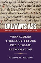 Balaam’s Ass: Vernacular Theology Before the English Reformation