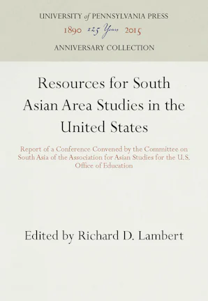 Resources for South Asian Area Studies in the United States – Penn Press
