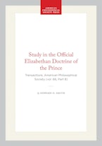 Study in the Official Elizabethan Doctrine of the Prince