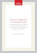 Crime and Aggression in Changing Ceylon