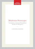 Cover of 'Babylonian Horoscopes' by Francesca Rochberg 
