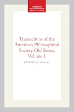Transactions of the American Philosophical Society, Old Series, Vol 1, 1769-1771 (Corrected Edition)